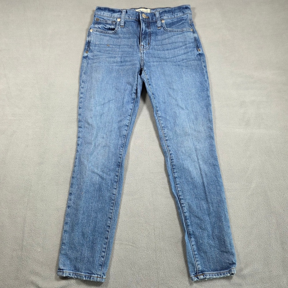 Madewell Jeans Women 25 Blue Skinny 9" High-Rise Skinny Stretch Medium Wash